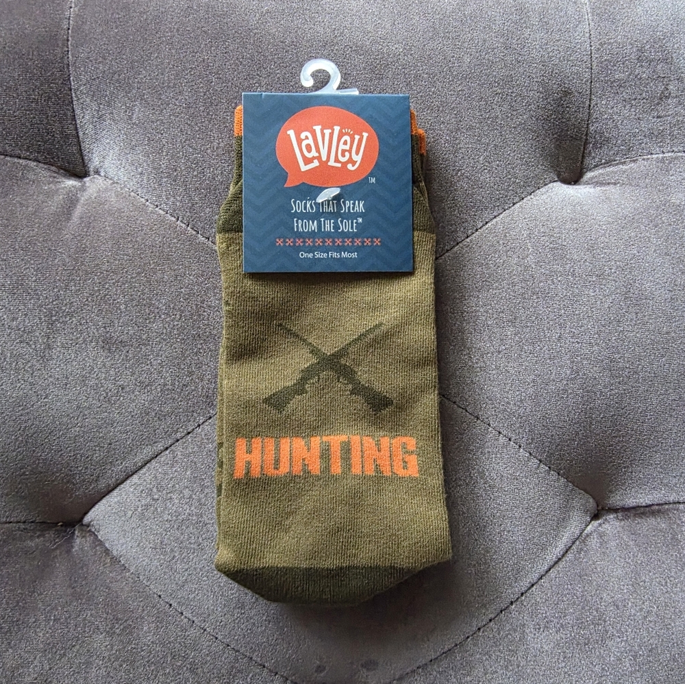 Lavley I'd Rather Be Hunting Novelty Socks One Size fits most new
